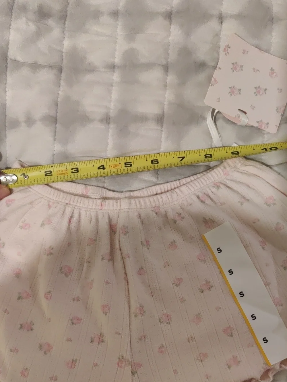 New! LoveShackFancy Girls Rosie Ditsy Pink Bow Floral Pj Shorts Y2K Cottagecore
